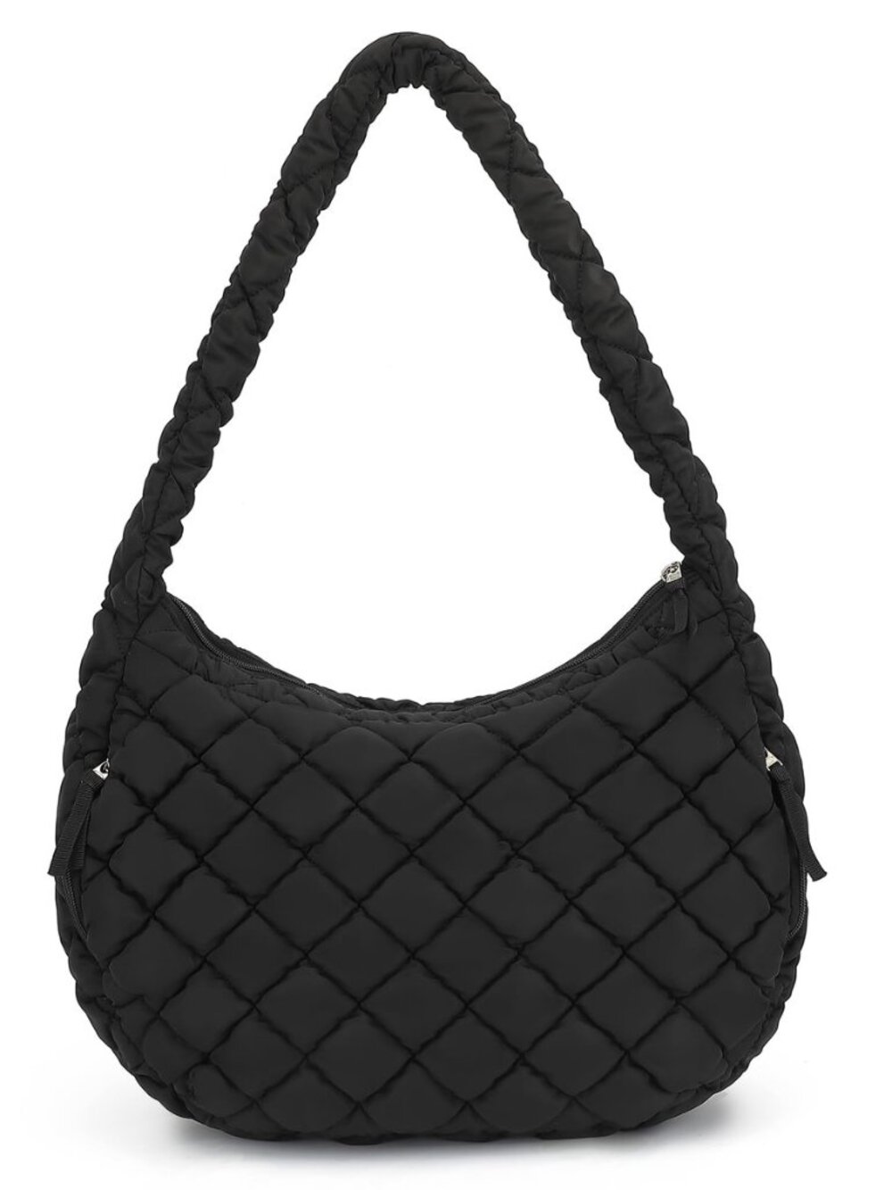 Puffer Tote Bag for Women, Large Quilted Carryall with Zipper, Waterproof